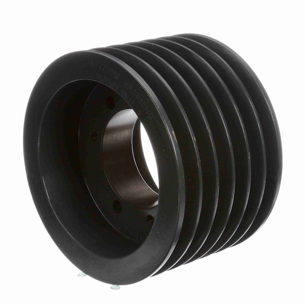 6 Groove Cast Iron Bushed Bore Multiple Sheave, 65V710SF